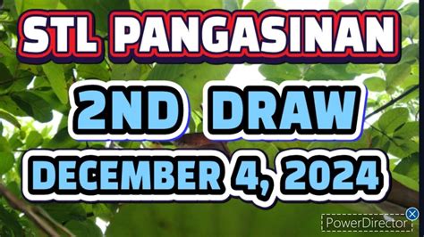 STL PANGASINAN RESULT TODAY 2ND DRAW DECEMBER .